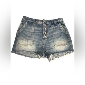 Free people high waisted cut off denim jean shorts